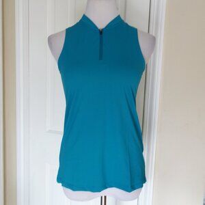 NWT CQC SPORTS ¼ Zip Polo Tank Top – Teal – Wmns Small